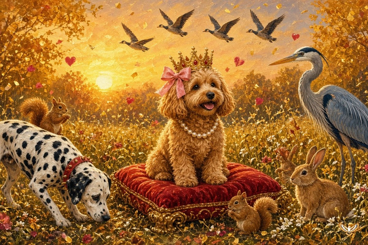 Empress Victorina's coronation day in a golden meadow